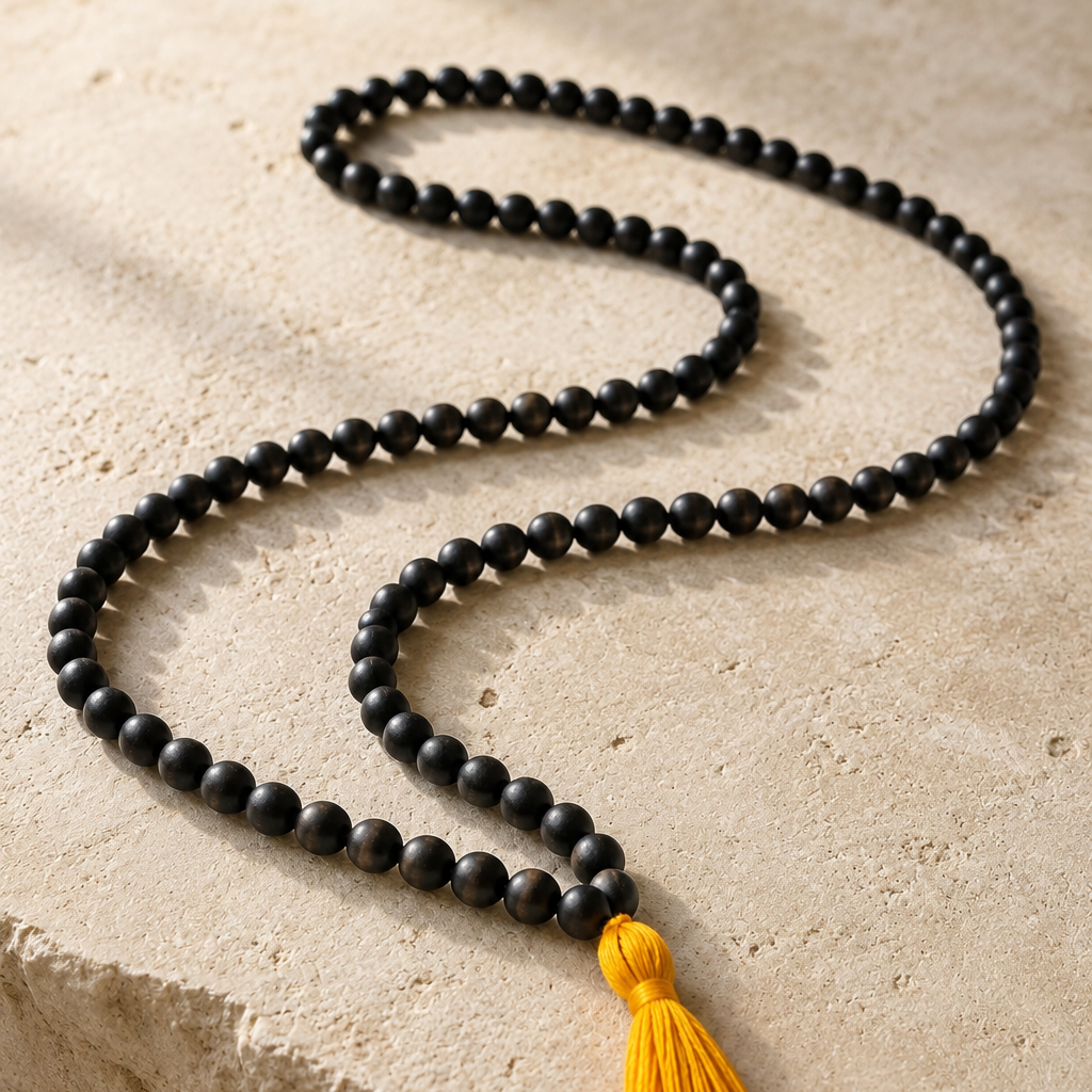 Original 108 Beads Karungali Mala | Pure Ebony Wood