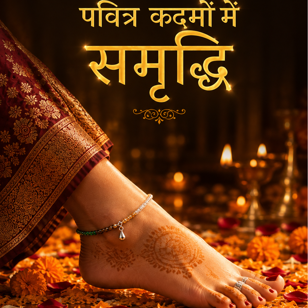 DhanYog Crystal Anklet for Wealth & Prosperity | Siddh & Energized