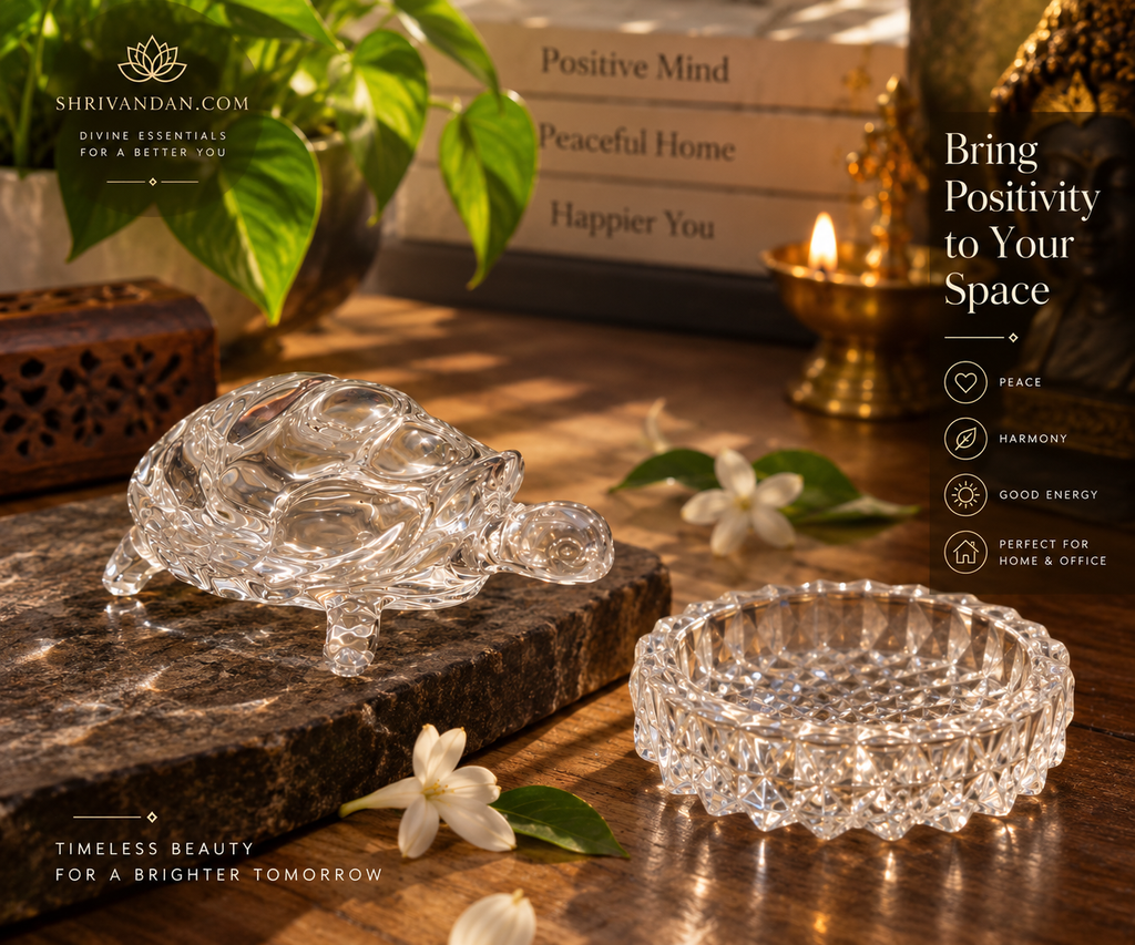 Crystal Glass Tortoise Decorative Showpiece