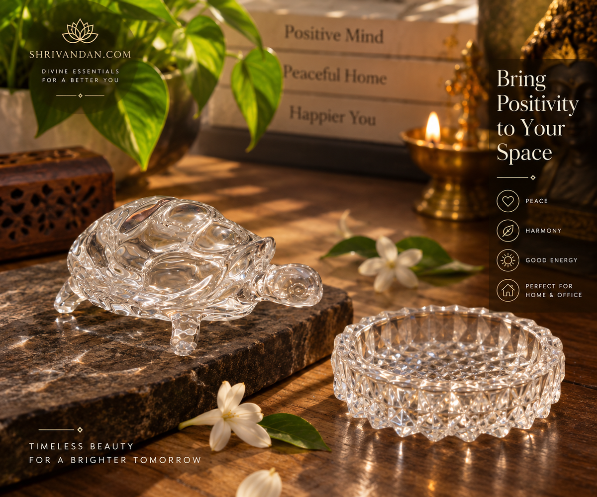 Crystal Glass Tortoise Decorative Showpiece