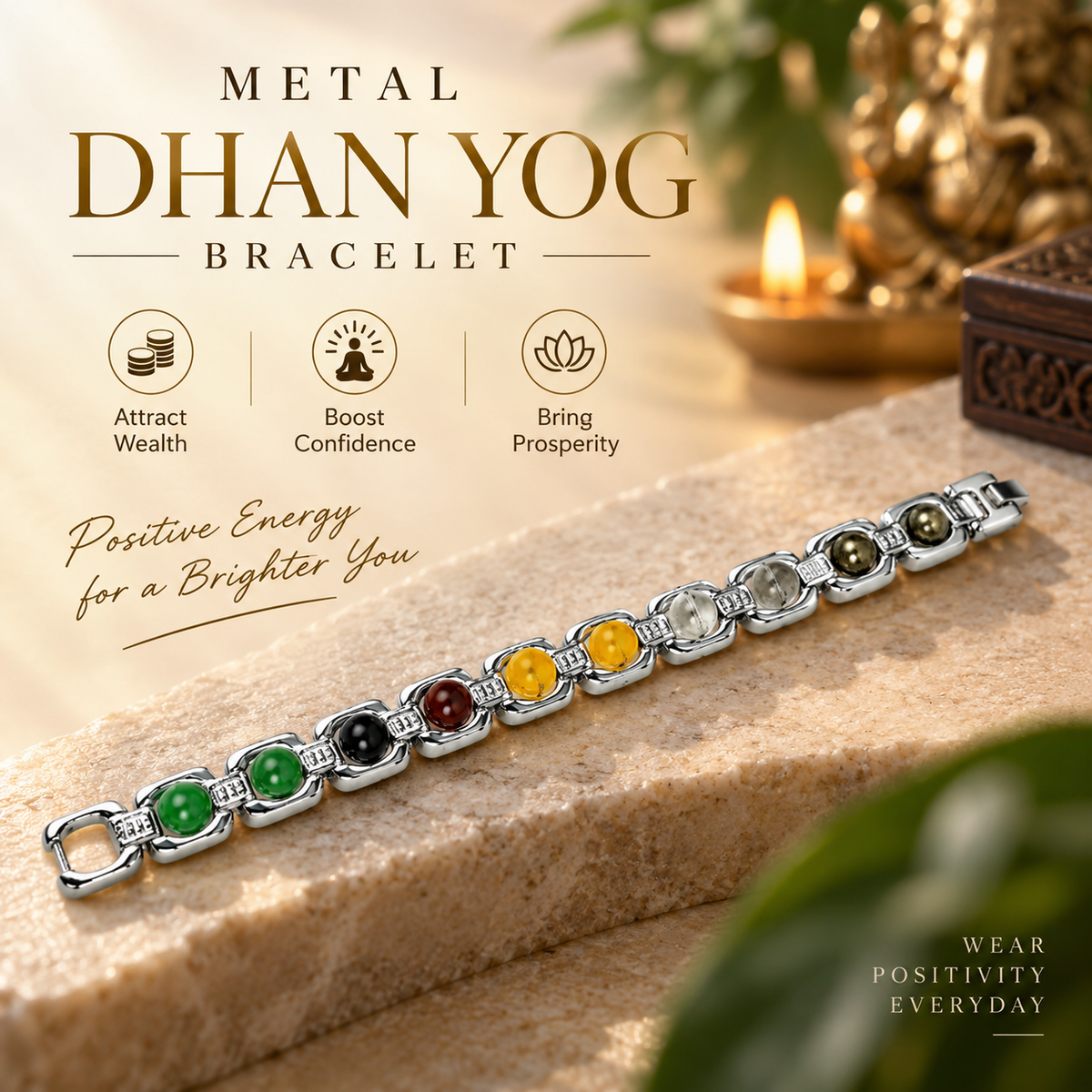 silver plated essential dhanlabh bracelet