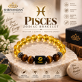 Pisces Zodiac Citrine & Tiger Eye Bracelet  (मीन राशि)