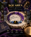 Amethyst & Sodalite Aquarius Zodiac Bracelet for Kumbh Rashi (कुंभ राशि)