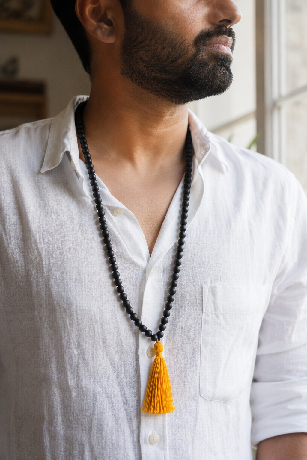 Original 108 Beads Karungali Mala | Pure Ebony Wood