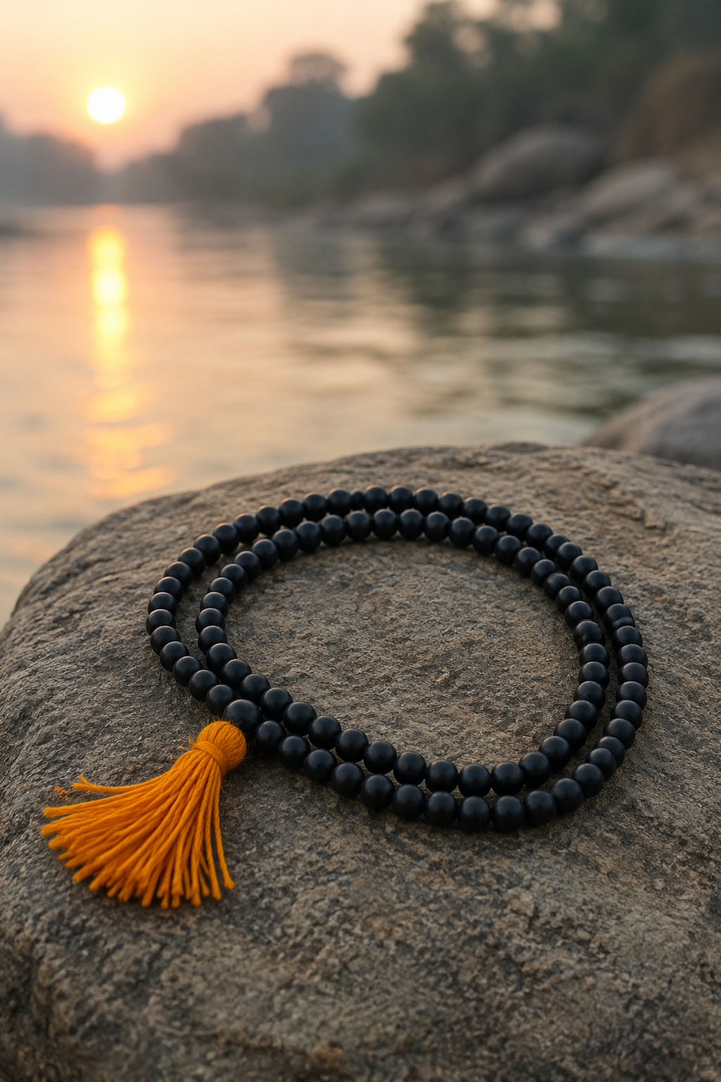 Original 108 Beads Karungali Mala | Pure Ebony Wood