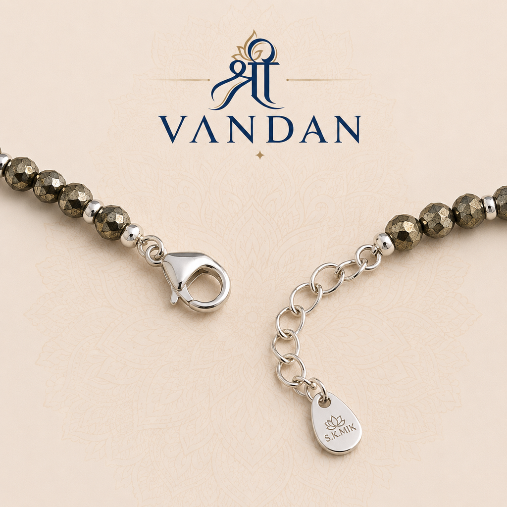 Wealth Magnet: Authentic Faceted Pyrite Crystal Anklet for Abundance