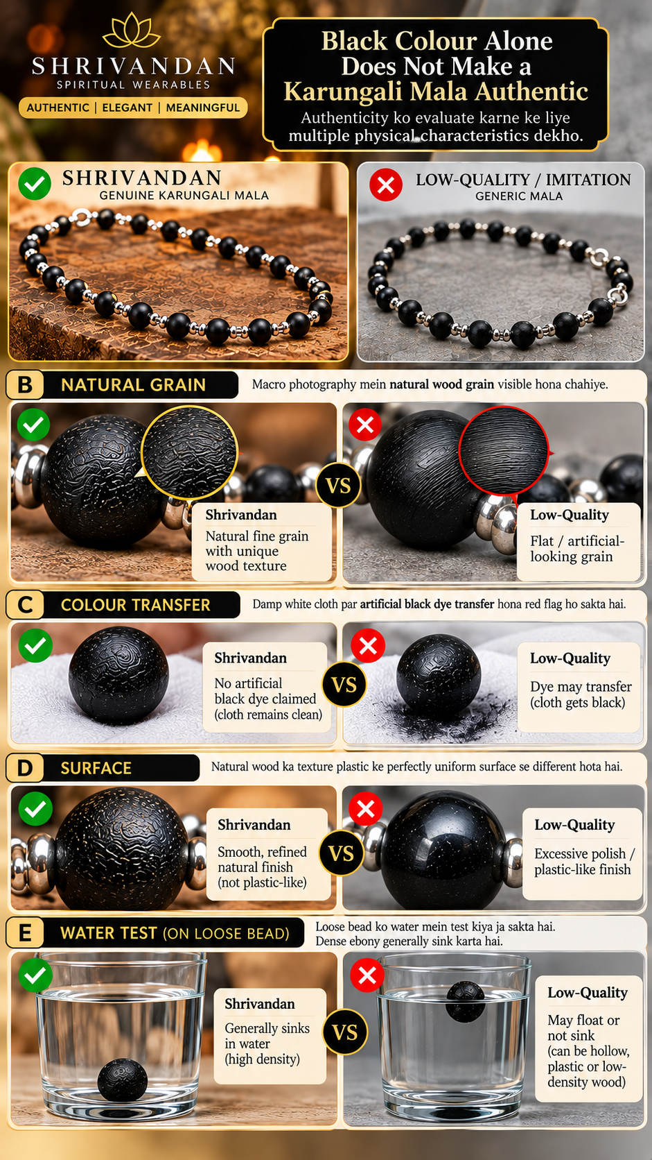 Original Karungali Mala Buy 1 Get 1 Free - Premium Silver Finish