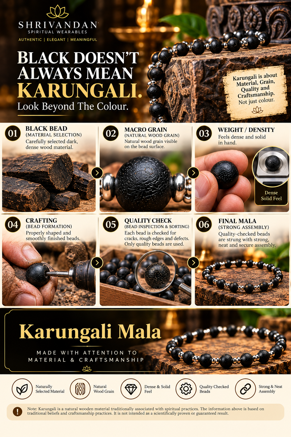Original Karungali Mala Buy 1 Get 1 Free - Premium Silver Finish