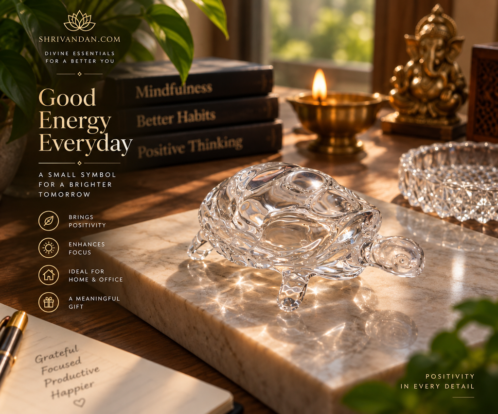 Crystal Glass Tortoise Decorative Showpiece
